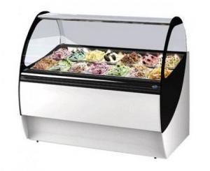 Quality Commercial Ice Cream Display Freezer , Air Cooling Gelato Display Cabinets wholesale