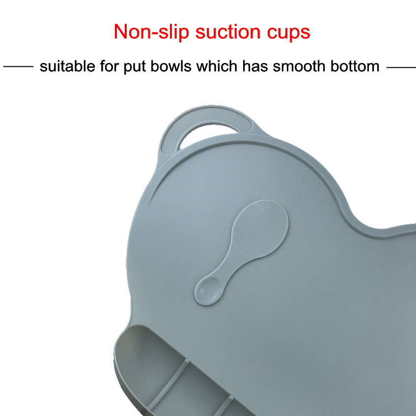 Food Grade Custom Kids Toddler Baby Cloud Table Silicon Silicone Feeding Placemat for Kids Toddlers