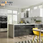 Counter Top Furniture Wooden Kitchen Cabinet with PVC Finish and Toe Kick