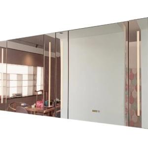 Quality Wholesale Manufacturers Intelligent Bathroom Mirror Doors Simple Anti Fog LED Length Optional Aluminum Alloy Mirror wholesale