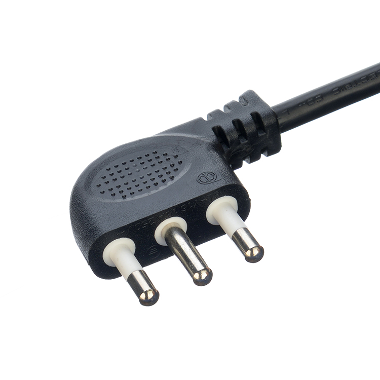 16A IEC 60320 C13 Clover Connector Black Italia Standard H05VV-F 3x0.75MM2 Extension Cord Grounding Standard Grounding