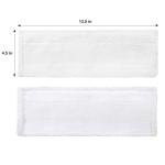Universal White 13.5 Inch Length Steam Mop Washable Pads