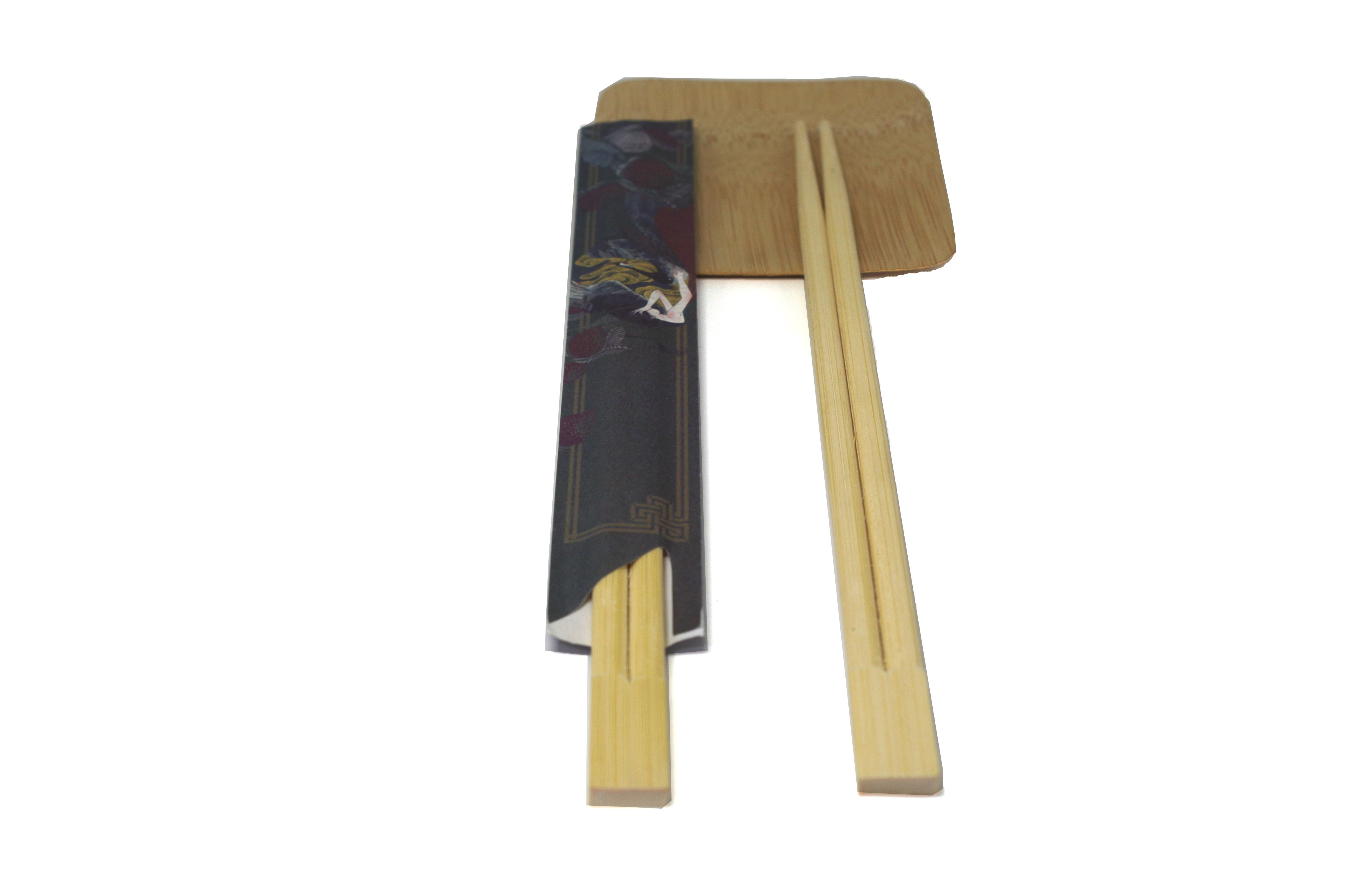 Korean Paper Sleeves Cover Sushi Bamboo Chopstick Disposable Custom Logo