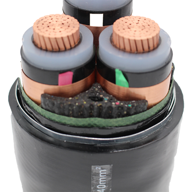25mm-150mm 4 Core Copper Armoured High Voltage XLPE Power Cable for MV TUV 33kV-500kV
