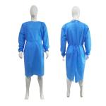 45gsm OEM Medical Isolation Gown Level 2 SMS Fabric Anti Bacterial Gown For
