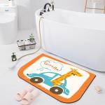 Technology Velvet Non Slip Bath Rug Water Absorption Anti Skid Floor Mat Half