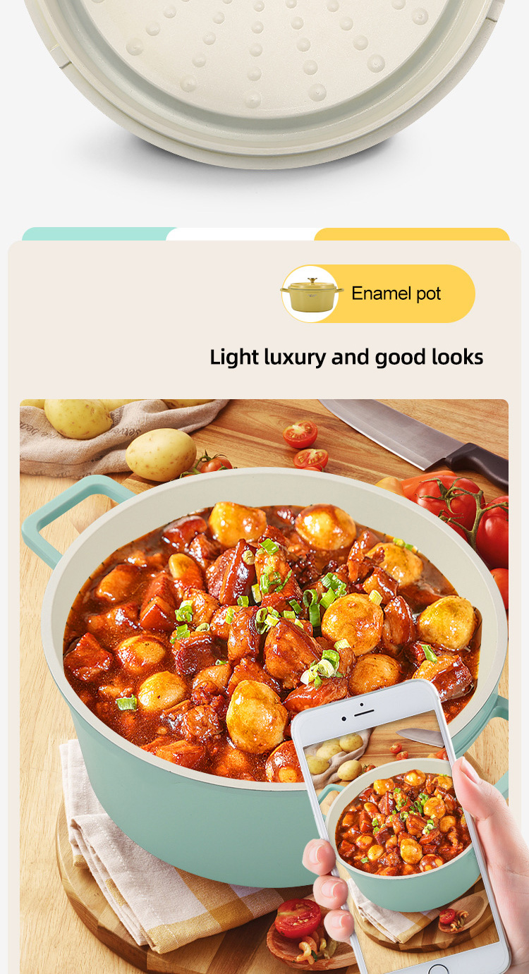 Wholesale Top Seller Kitchen Cookware Cooking Soup Non Stick Multipurpose Sauce Pot With Aluminum Lid