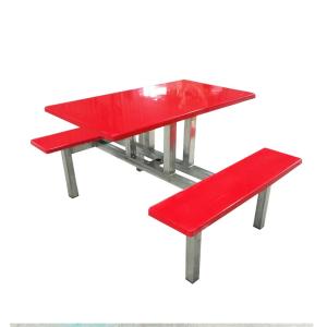 Quality Cafeteria Stainless Steel One Piece Dining Table And Chair Set wholesale