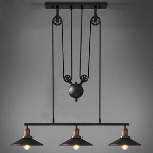 Quality Retro Vintage Pully Pendant Lights Fixture Loft American Black Hanging Lamp(WH-VP-130) wholesale