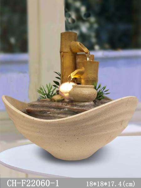 7 Inch Electric Bamboo Indoor Waterfall Fountain