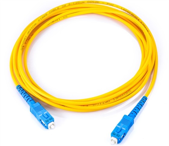 SC To SC simplex fiber optic patch cord Singlemode 9/125um yellow LSZH 3.0mm