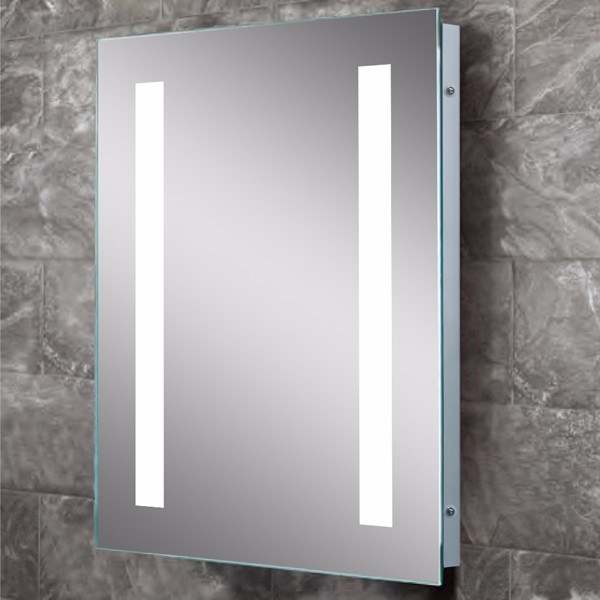 Wall or Standing Installation LED Backlit Glass Bathroom Mirror with Illumination
