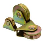 Sliding gate roller GW602 Y Groove，Galvanized, Iron, Double bearing