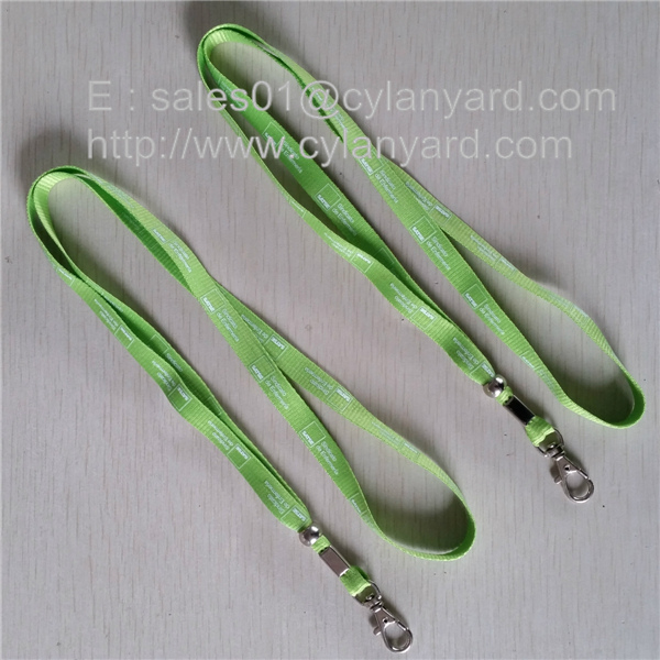 polyester key lanyard with metal crimped
