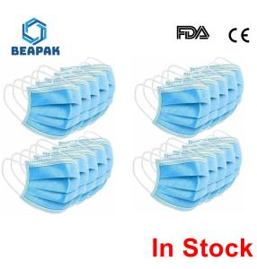Quality Sterile Disposable 3 Ply Face Mask High Dust Removing Rate Ear Wearing wholesale