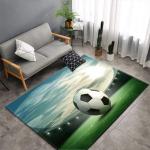 Grass Court Living Room Floor Carpets Green 3d Printed Rugs 1.5*1m