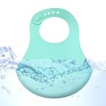 Non Toxic Soft Fancy Best Silicone Pinafore Drool Baby Bib with food crumb