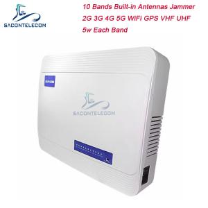 Quality AC220V 60m 5G Signal Jammer Blocker 10 Bands Hidden Antennas wholesale