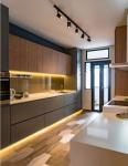 Customized Waterproof Luxury Smart Wood Lacquer Kitchen Cabinet by American