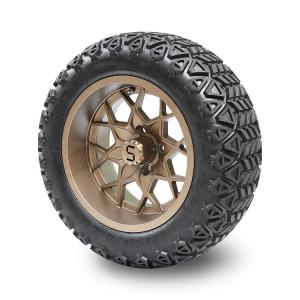 Quality Golf Cart 14'' Bronze Wheels And 22x10-14 Tires Lift Required PCD 1/101.6 wholesale