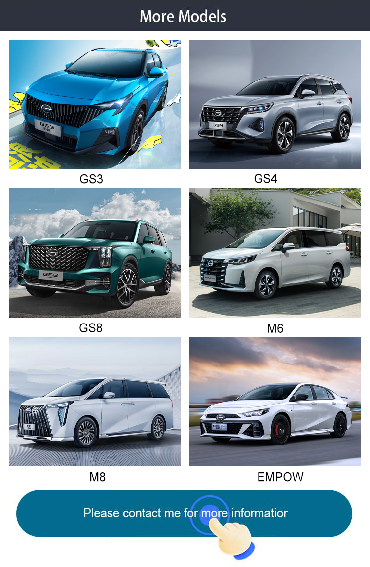 Gac Trumpchi Gs8 2.0T Gasoline Car Hybrid Car Chinese Integral Body with Steering and Cabin Structure