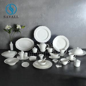 Quality Round Solid Pure White Porcelain Tableware Smooth Lines Modern Porcelain Dinnerware wholesale