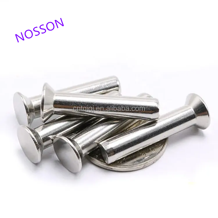 Brass M8 M10 M12 Countersunk Head Solid Rivet Bright Finish Uncoated ISO Standard for Temperature Environments