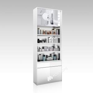 YZoS-U1 60mm Soft Film Light Box Skincare Display Cabinet With Silver Brushed Edges