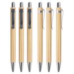 Click action writing instruments wood Bamboos pole promotional pen
