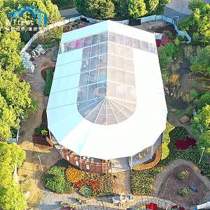 Quality Outside Mixed Custom Party Tents High Peak Polyester Textile For Trade Show wholesale