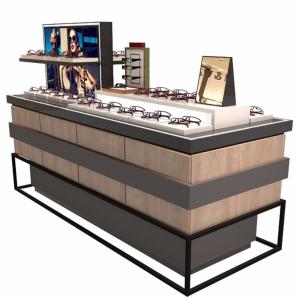China Fashion Customized Glass Display Cabinet With LED Light For Glasses Store on sale