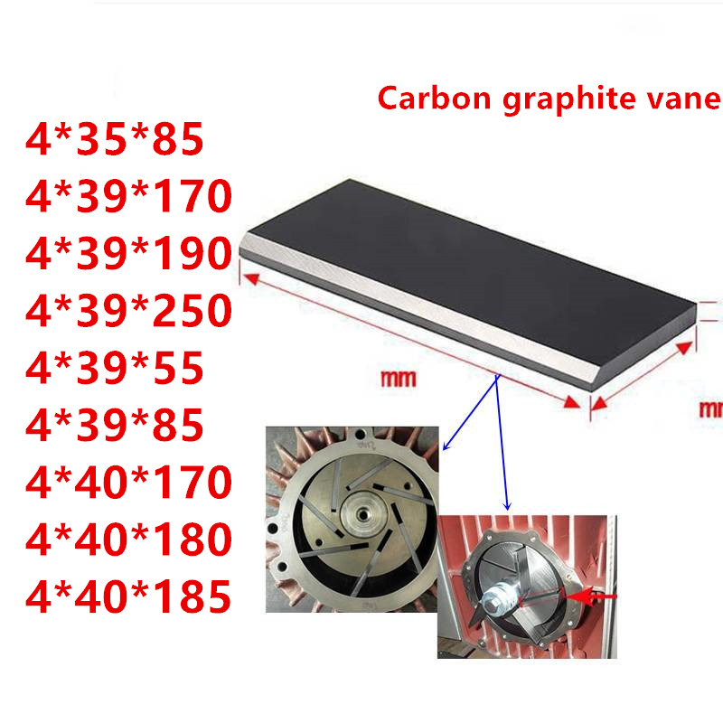 Graphite Blade for Pump Vacuum 225 Vane Vacuum Pump Rotor and Blades Carbon Vane