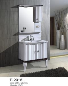 Quality Two Foot Floor Standing Bathroom Sink And Cabinet PVC Material Anti Cracking / Deformation wholesale