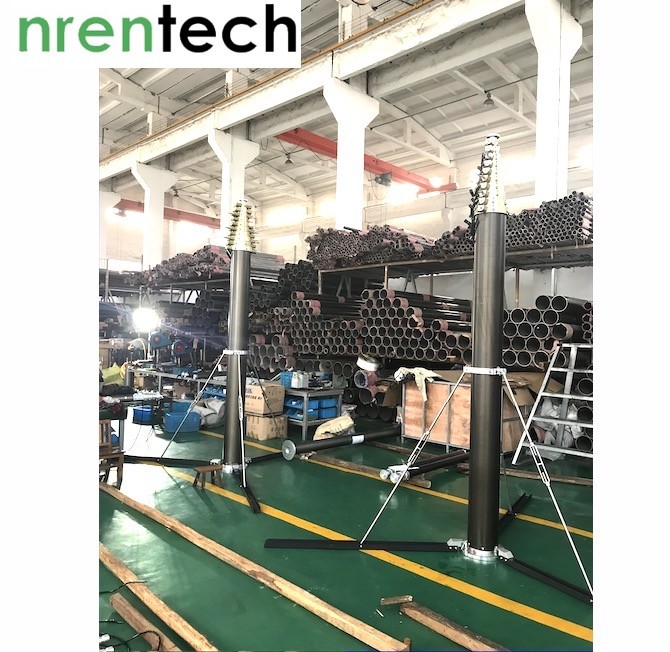 25m lockable pneumatic telescopic mast 15kg payloads/ wireless antenna telescopic mast- NR-3700-25000-15L