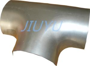 Quality Galvanized Steel 125mm Metal T Pipe Hydraulic Press Vent Pipe Connectors wholesale