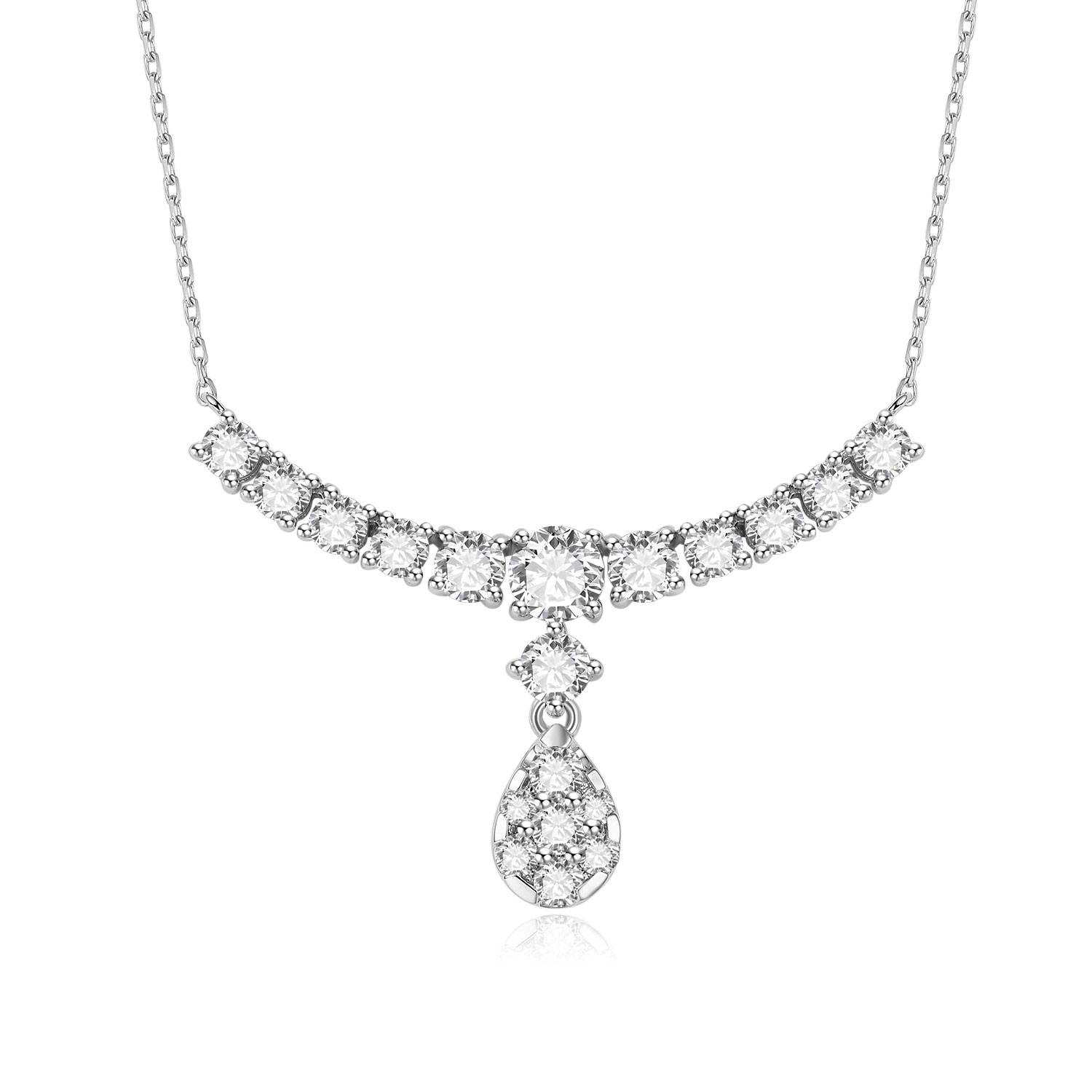 Luxury Design 18k Gold Lab-Grown Diamond Pendant Beautiful Pendant White Diamond jewelry for party