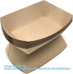 Kraft Paper Food Tray. 3 LB. (100 Pack). Disposable, Recyclable And Fully