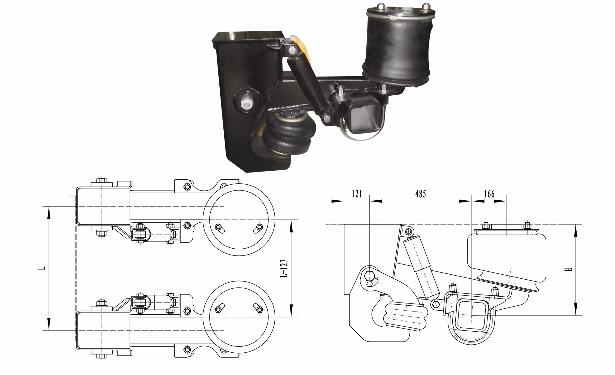 ADR DOT Beam Type Lorry Parts And Accessories Air Spring Suspension