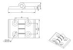 T3-T8 Aluminum Hardware Products Commercial Glass Door Hinges Heavy Duty