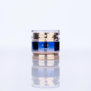 Quality 50ml Glass Cream Jar Deep Blue And Shimmering Gold Gradients For Face Care wholesale