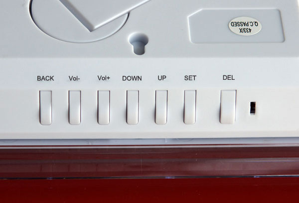 restaurant food service call system with menu holder button