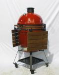 Nylon Wheels Wine Charcoal Kamado Grill Aluminum Alloy Top Cap