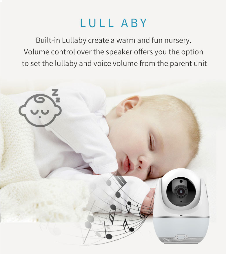 Built In Speaker 5 Inch Wireless Home Video Cameras 2g2p Baby Monitor