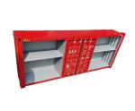 Living Room Shipping Container Furniture Metal Locker Storage Cabinet Vintage