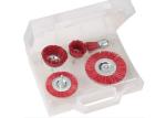 Red Bristle Nylon Filament Abrasive Wire Brush Kit for Drill