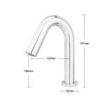 Bathroom 14cm Distance 0.3s Sensing Hand Free Water Tap