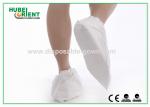 Durable White Tyvek Disposable Shoe Cover , Shoe Protection Booties