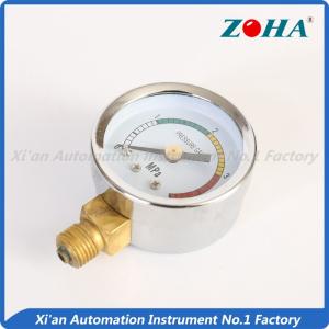 Quality Small Diameter General Pressure Gauge With Colored Dial - 0.1~0~40MPa wholesale