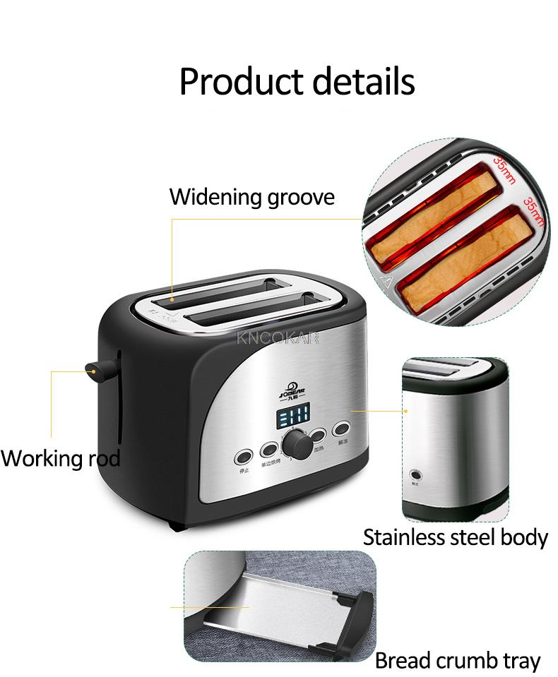 6 Gear 220V Stainless Steel Electric Toaster Automatic Bread Oven Home Breakfast Machine toaster