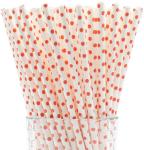 Fun Party Colored Polka Dot Disposable Paper Straws